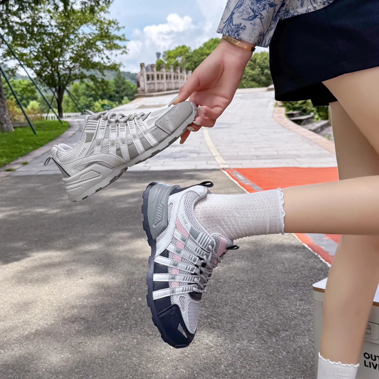 Women's Breathable Mesh Sneakers - Fashionable & Versatile Comfort Shoes with Soft Sole Height-Boosting Design Vulcanize Shoes