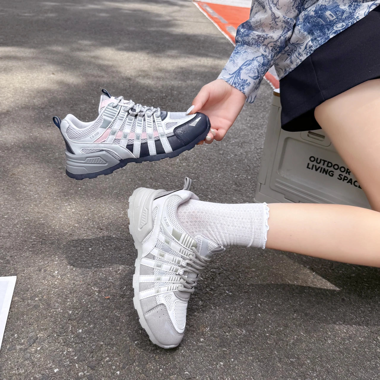 Women's Breathable Mesh Sneakers - Fashionable & Versatile Comfort Shoes with Soft Sole Height-Boosting Design Vulcanize Shoes