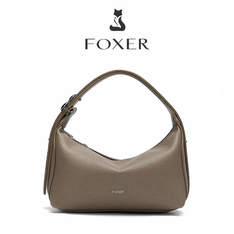 FOXER Casual Women Shoulder Underarm Bag 2025 New Summer Hobo Bag Female Crossbody Handbag Purse with Logo Pillow Bag as Gift