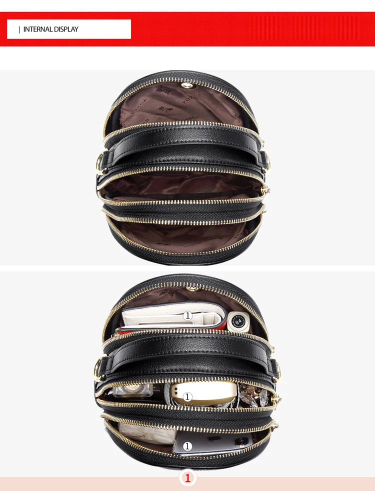 FOXER Women Leather Small Shoulder Bag Cellphone Handbag Classic Lady Mini Crossbody Bag Purse Gift for Girl