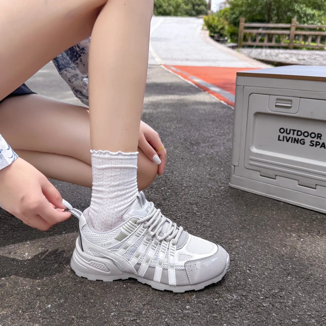 Women's Breathable Mesh Sneakers - Fashionable & Versatile Comfort Shoes with Soft Sole Height-Boosting Design Vulcanize Shoes