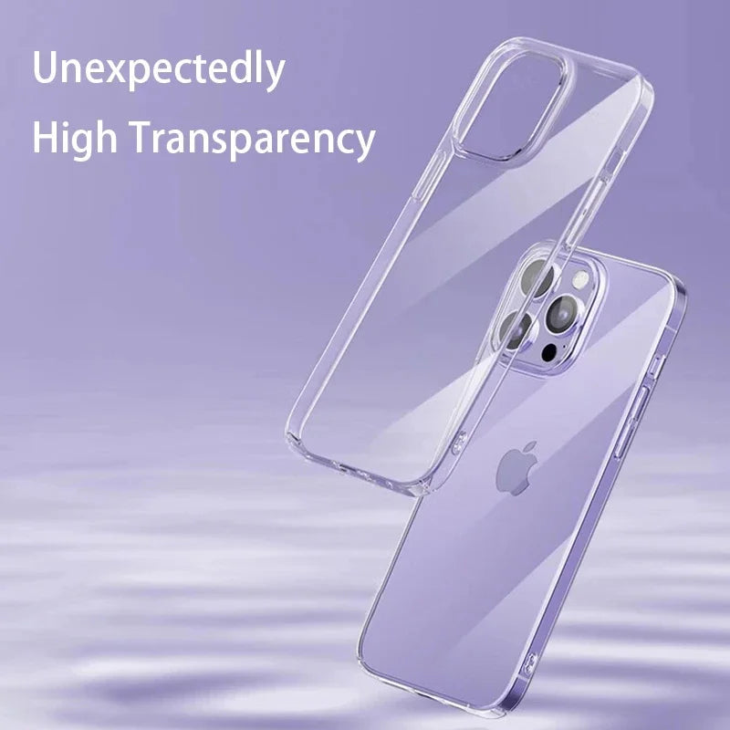 Transparent Phone Case For iPhone 15 11 12 13 14 Pro Max Soft TPU Silicone For iPhone X XS Max XR 8 7 Plus Back Cover Clear Case
