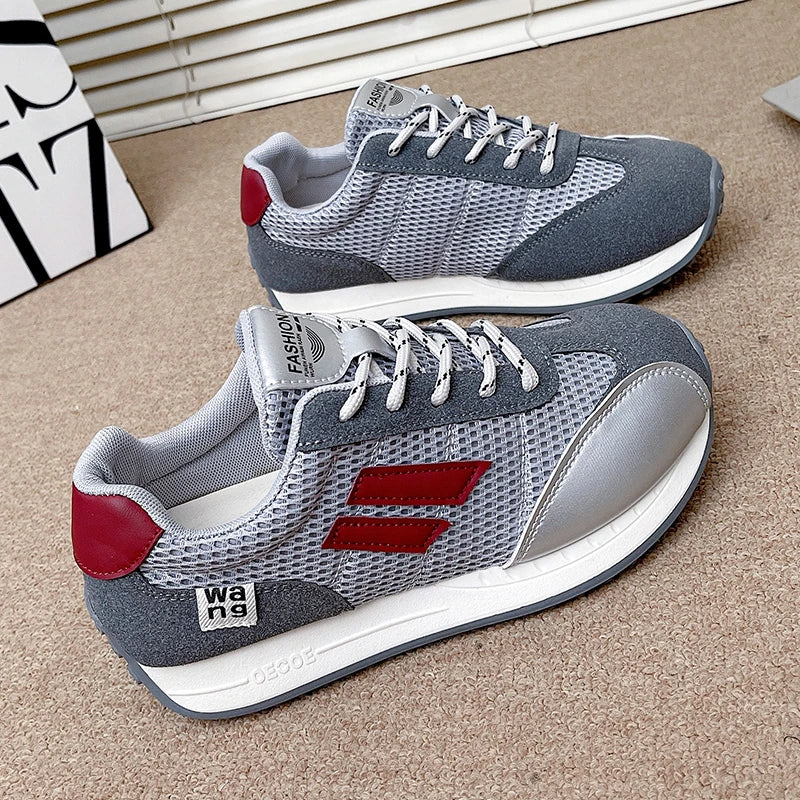 Spring and Autumn Women Designer Mouth Breathable Cross Strap Sneakers Flat Comfortable Casual Walking sneakers Zapatos De Mujer