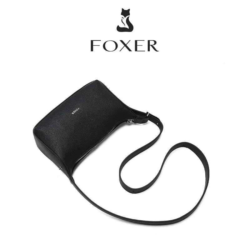 FOXER Casual Women Shoulder Underarm Bag 2025 New Summer Hobo Bag Female Crossbody Handbag Purse with Logo Pillow Bag as Gift