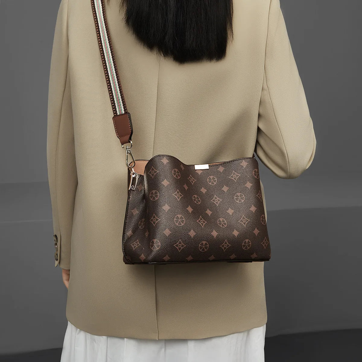 FOXER Brand 2025 Winter Women's Shoulder Bag Large Capacity Tote Bag Retro Female Crossbody Purse Best Gift for Mom