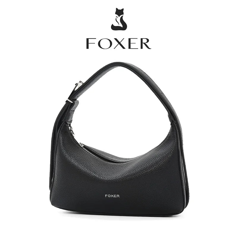FOXER Casual Women Shoulder Underarm Bag 2025 New Summer Hobo Bag Female Crossbody Handbag Purse with Logo Pillow Bag as Gift