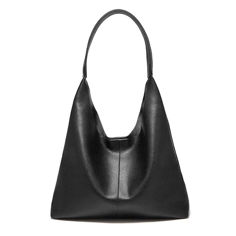 FOXER Minimalism Split Leather Women Shoulder Underarm Bag 2025 New Solid Casual Hobo Bag Female Daliy Tote Bag Purse