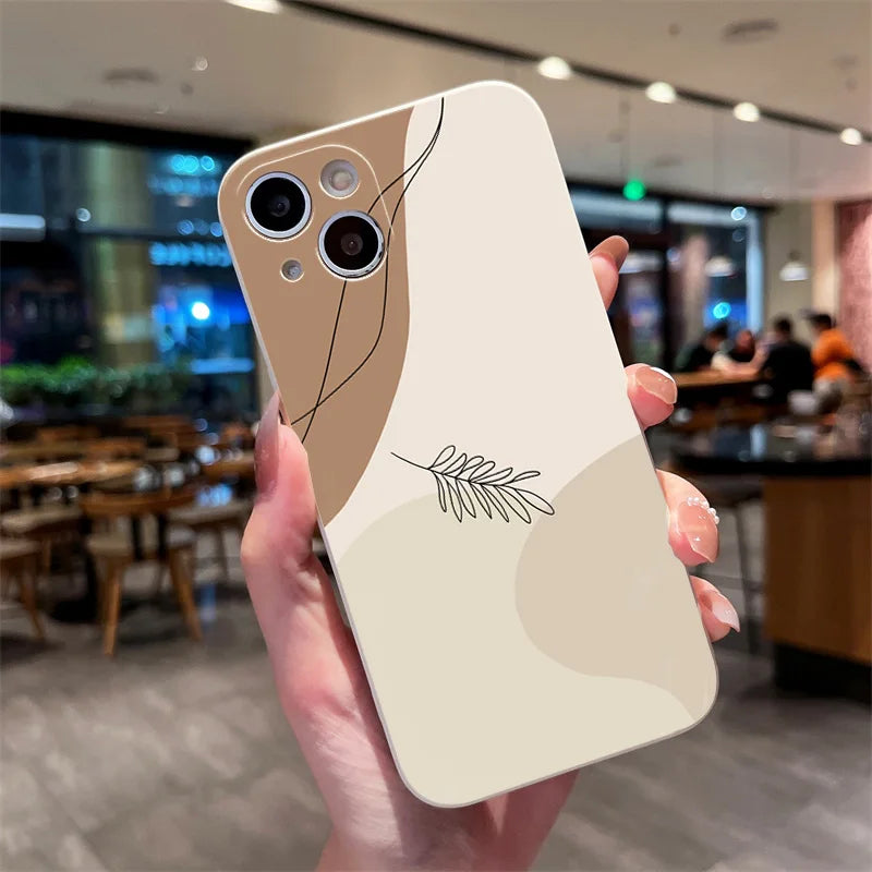 Phone Case For iPhone 17 Air 16 15 14 11 Pro Max 16E 12 13 Pro 7 8 15 16 Plus SE2 Heart Shaped Painted Soft Shockproof Cover