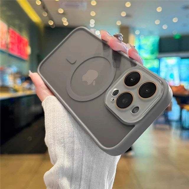 Luxury Magsafe Magnetic Translucence Matte Phone Case For iPhone 11 12 13 14 15 16 Pro Max Bumper Lens Protector On 14Plus Cover