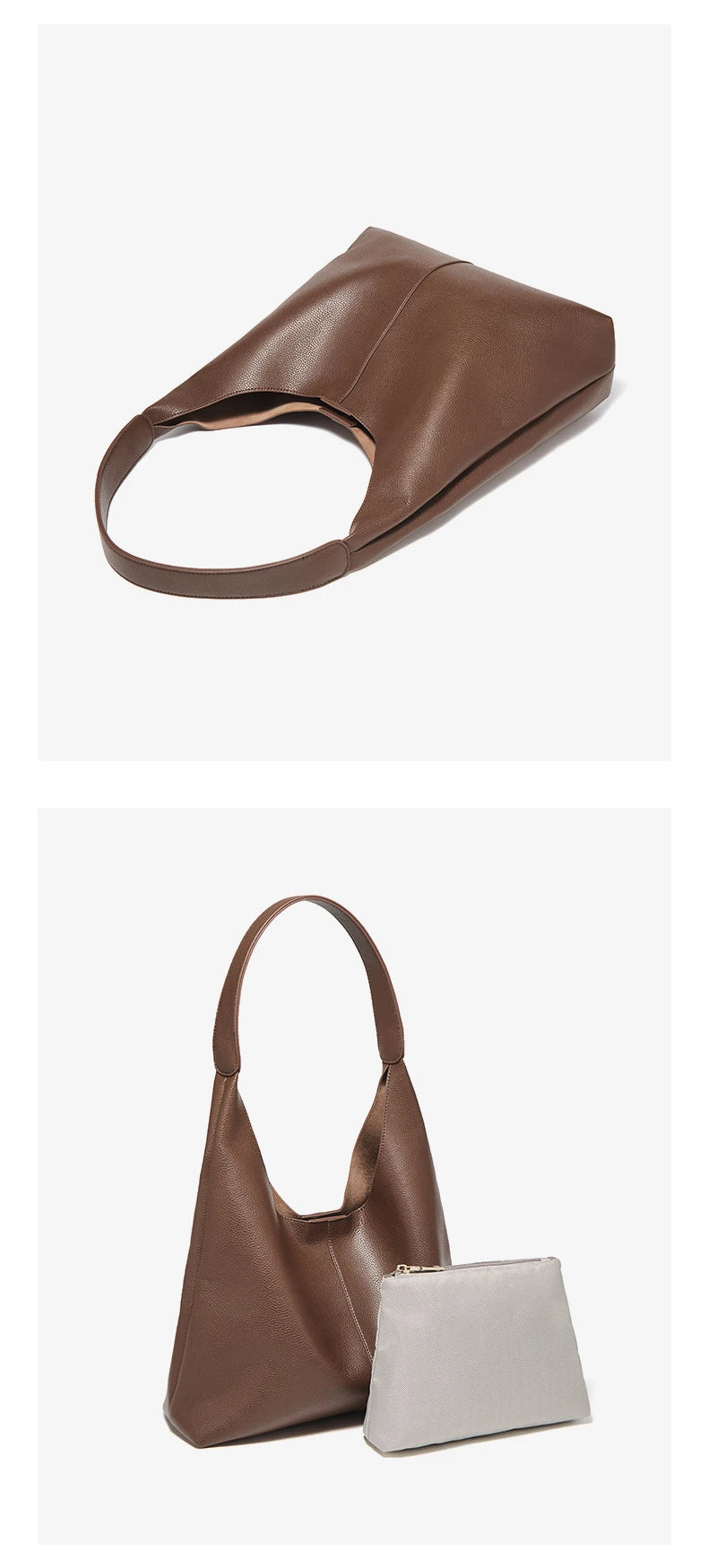 FOXER Minimalism Split Leather Women Shoulder Underarm Bag 2025 New Solid Casual Hobo Bag Female Daliy Tote Bag Purse