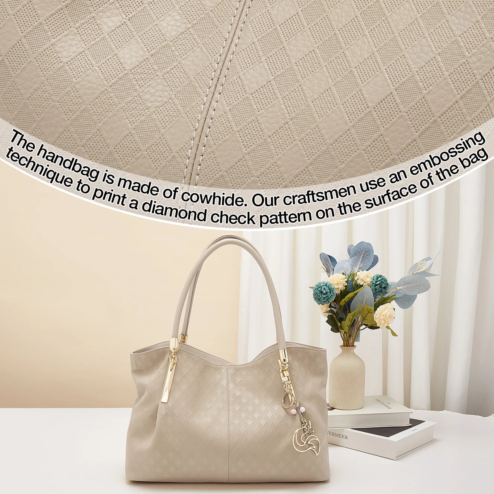 FOXER 2025 New Women's Shoulder Bag Genuine Leather Elegant Female Tote Large Bag Fashion Handbag Commuter Luxury Gift