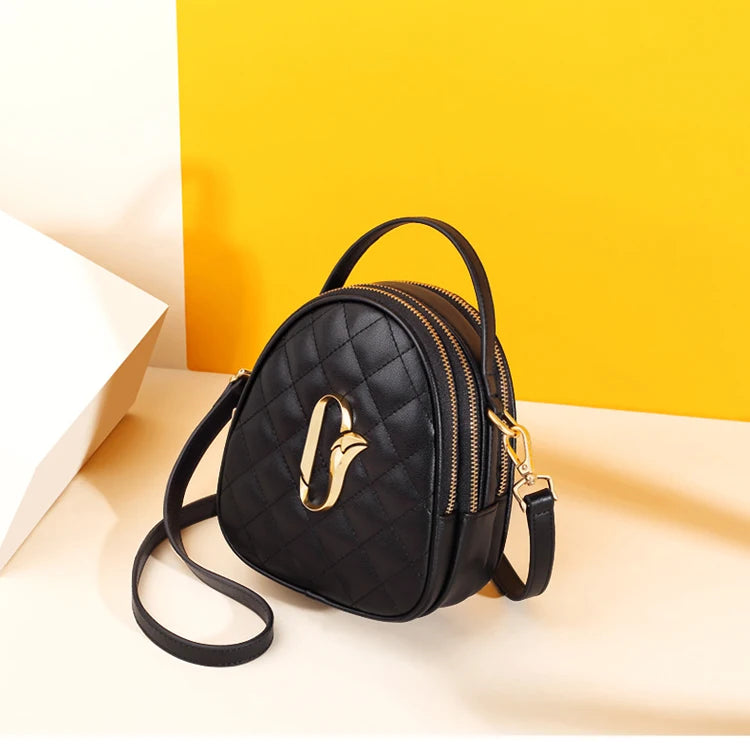 FOXER Women Leather Small Shoulder Bag Cellphone Handbag Classic Lady Mini Crossbody Bag Purse Gift for Girl