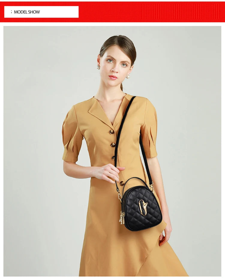 FOXER Women Leather Small Shoulder Bag Cellphone Handbag Classic Lady Mini Crossbody Bag Purse Gift for Girl