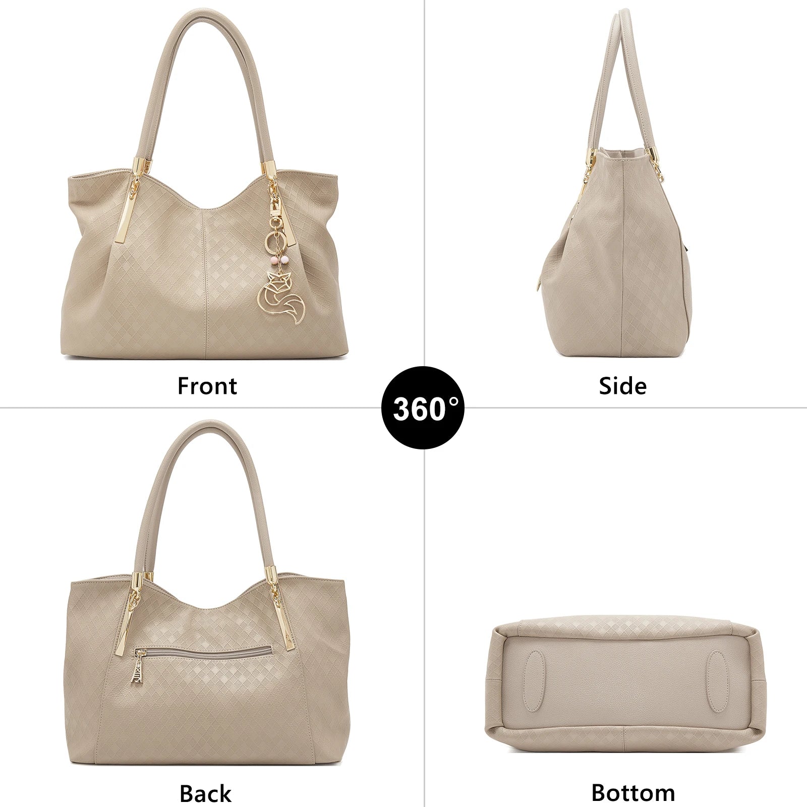 FOXER 2025 New Women's Shoulder Bag Genuine Leather Elegant Female Tote Large Bag Fashion Handbag Commuter Luxury Gift